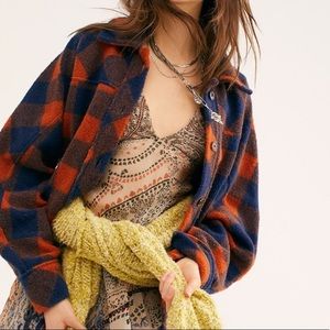 NWT RARE! Free People plaid ruby style jacket
